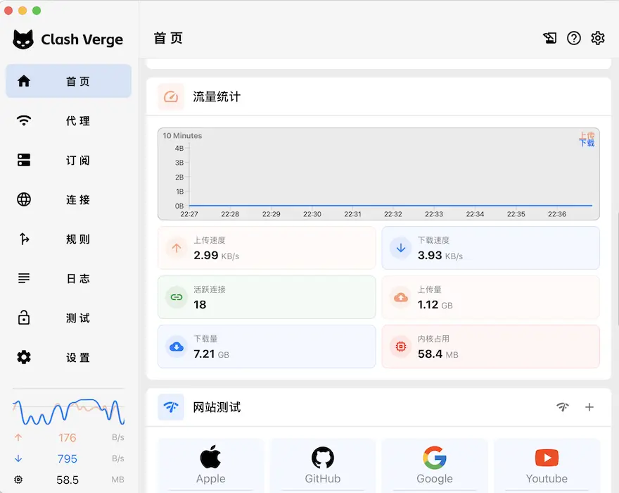 Clash Verge 界面展示